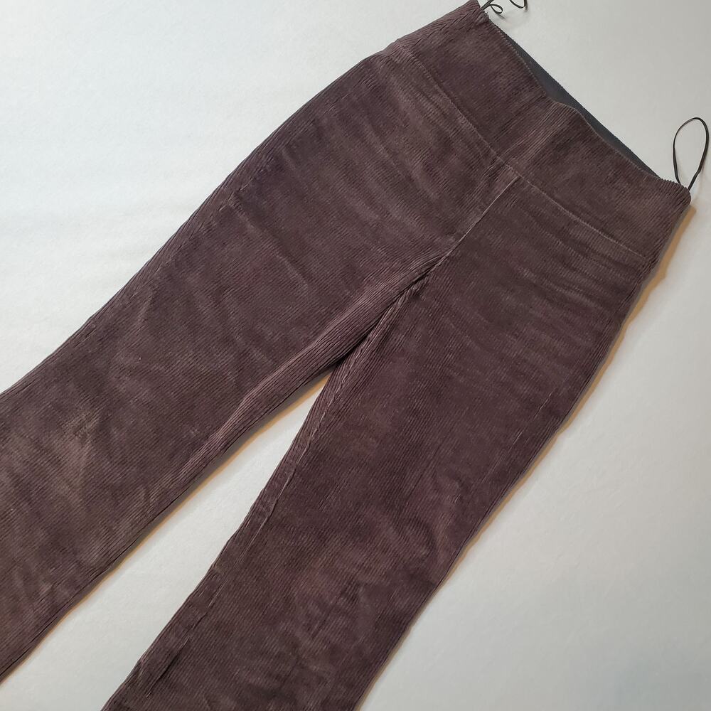 SPRWMN Women's Size XS Corduroy Crop Flare Pants Brown